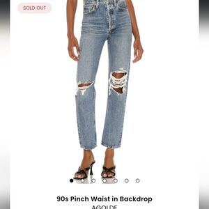 Agolde 90s Pinched Waist Distressed Jeans